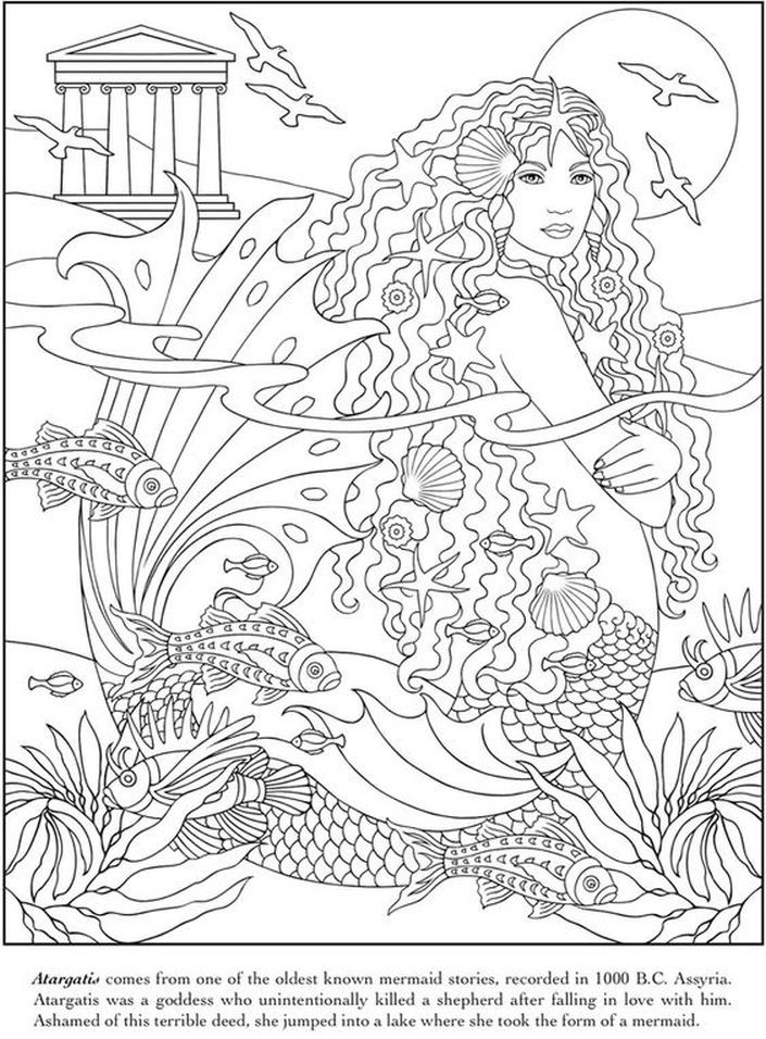 705x956 Intricate Mermaid Coloring Pages Awesome Image Result For Bastet