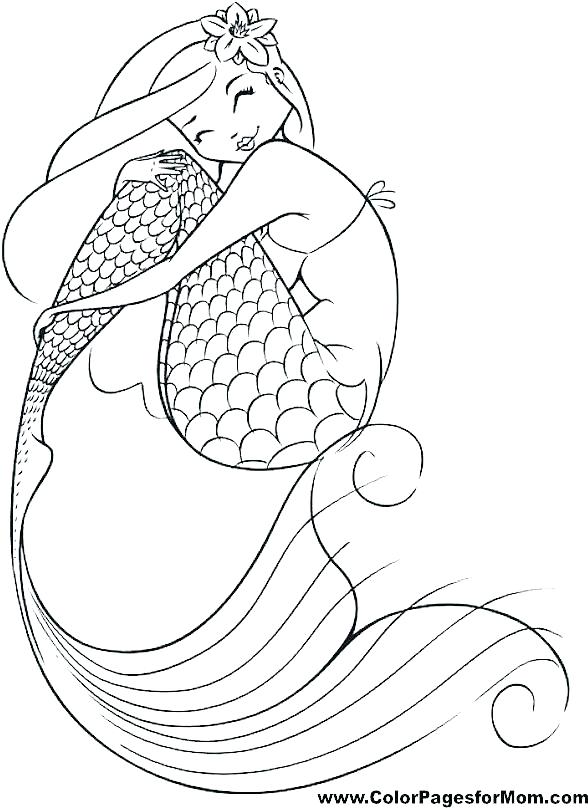 588x808 Mermaid Coloring Sheets 12