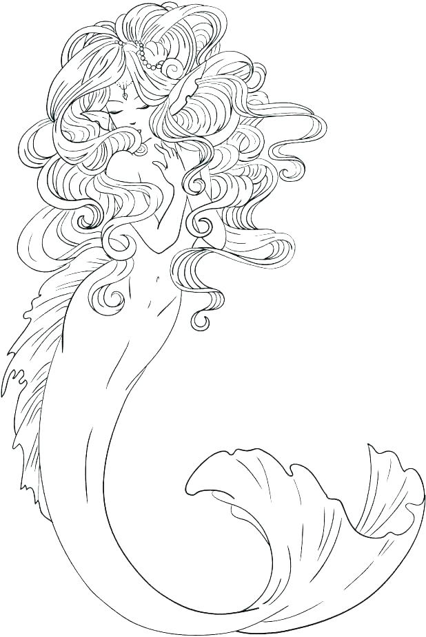 Intricate Mermaid Coloring Pages at GetColorings.com | Free printable ...