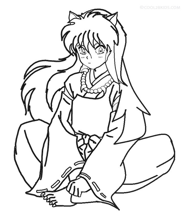 729x850 Printable Inuyasha Coloring Pages For Kids Cool2bkids