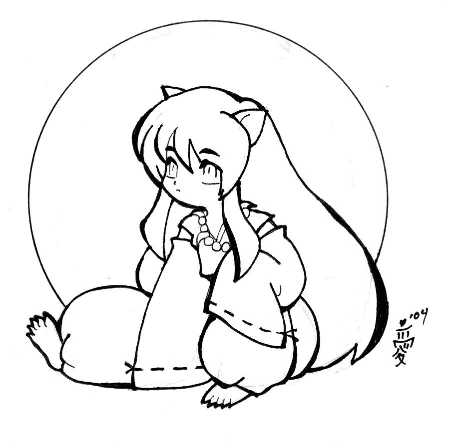 917x892 Astonishing Ideas Inuyasha Coloring Pages Anime Girls Group Page