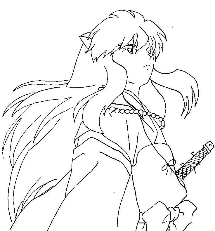 Inuyasha Coloring Pages 736x791 Inuyasha Coloring Pages