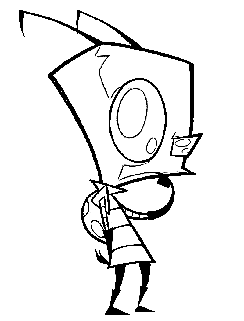 800x1050 Invader Zim Think Of Something Invader Zim Coloring Pages