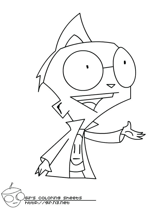 612x792 Invader Zim Coloring Pages