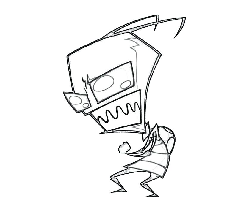 800x667 Best Of Invader Zim Coloring Pages Images Invader Coloring Pages
