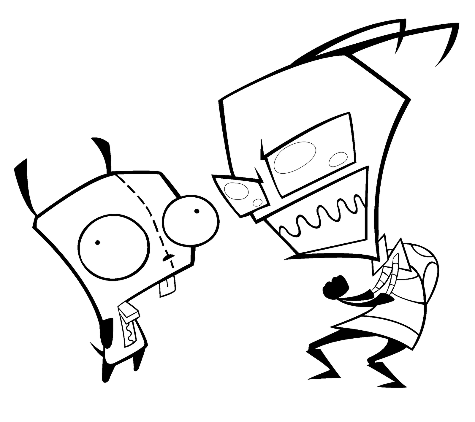 1600x1422 Funky Invader Zim Coloring Pages Illustration