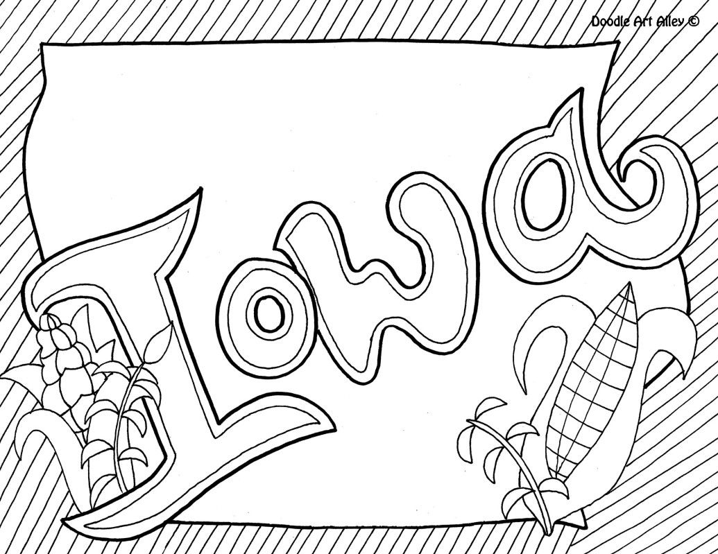 Iowa Coloring Page By Doodle Art Alley Usa Coloring Pages 1035x799 Iowa Coloring Page By Doodle Art Alley Usa Coloring Pages