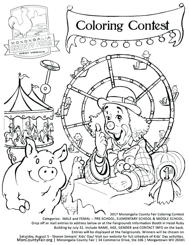 Fair Coloring Pages County Fair Coloring Pages Farm Animal 618x800 Fair Coloring Pages County Fair Coloring Pages Farm Animal