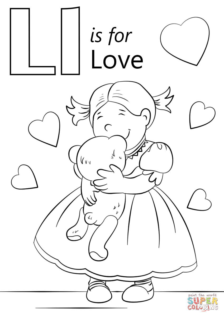 849x1200 Letter L Is For Llama Coloring Page Printable Pages Click