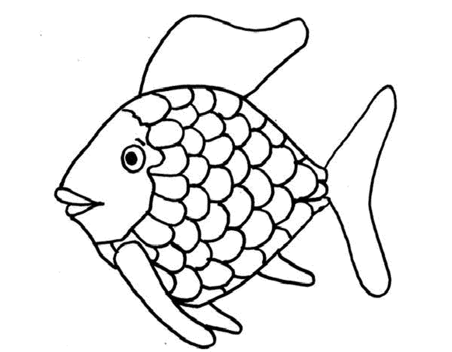 900x702 Fish Coloring Pages Free Printable Rainbow Fish Coloring Page