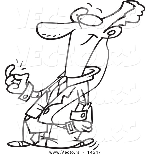 Vector Of A Cartoon Businessman Snapping His Fingers And Listening 600x620 Vector Of A Cartoon Businessman Snapping His Fingers And Listening
