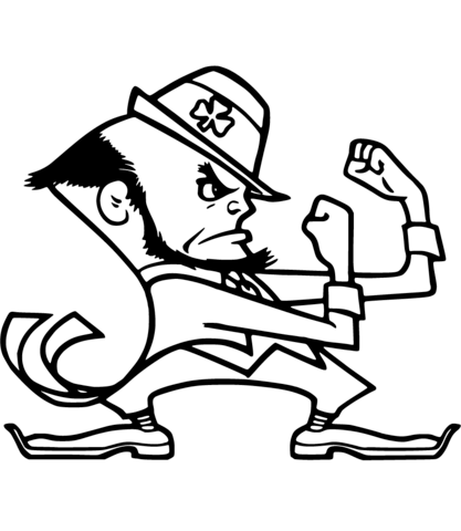 417x480 Notre Dame Fighting Irish Coloring Pages