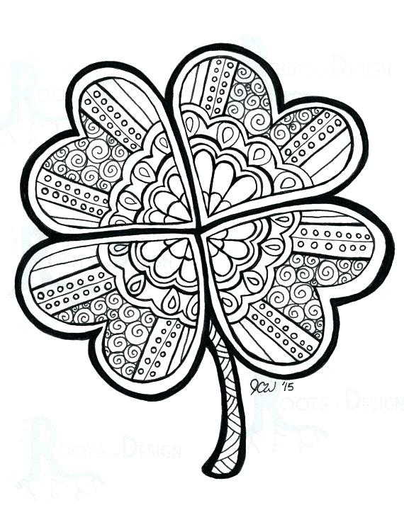 Shamrocks Coloring Pages Shamrock Coloring Page Also Leprechaun 570x713 Shamrocks Coloring Pages Shamrock Coloring Page Also Leprechaun