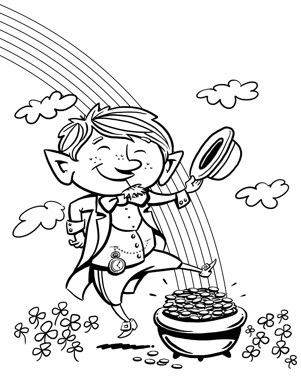 Leprechaun Coloring Pages 960x1243 Leprechaun Coloring Pages