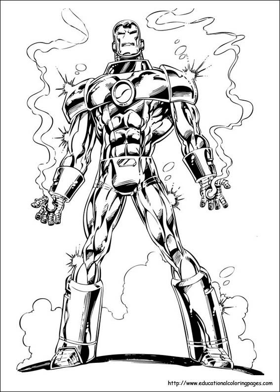 567x794 Iron Man Coloring Pages Free For Kids