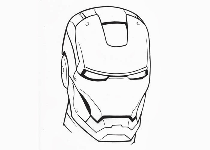 Iron Man Mask Coloring Pages 700x500 Iron Man Mask Coloring Pages