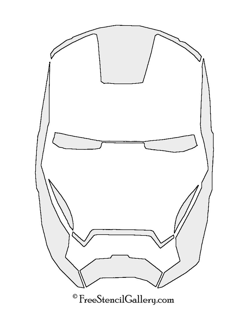 Iron Man Mask Stencil Free Stencil Gallery 850x1100 Iron Man Mask Stencil Free Stencil Gallery