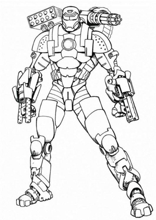 530x746 Iron Man Coloring Pages Printable
