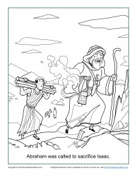 Abraham Was Called To Sacrifice Isaac Coloring Page 200x257 Abraham Was Called To Sacrifice Isaac Coloring Page