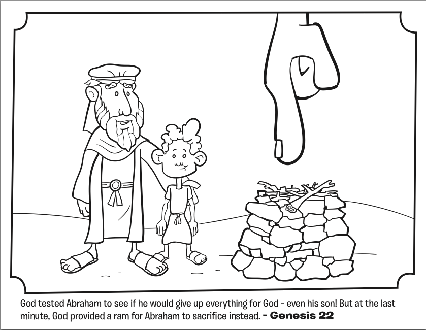 Abraham And Isaac Coloring Page 839x650 Abraham And Isaac Coloring Page