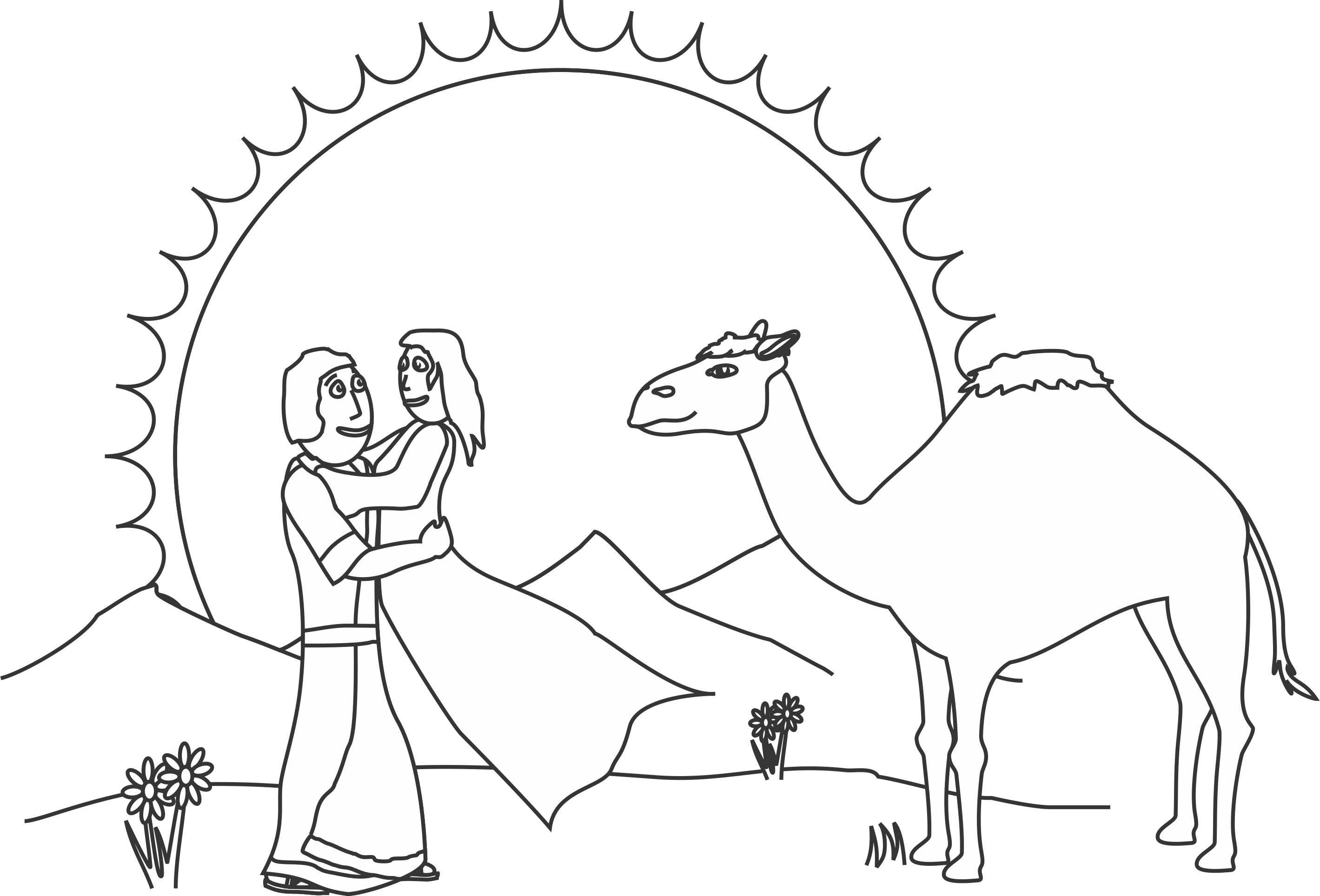 Lifetime Isaac And Rebekah Coloring Page Our Bible Pages 2839x1928 Lifetime Isaac And Rebekah Coloring Page Our Bible Pages