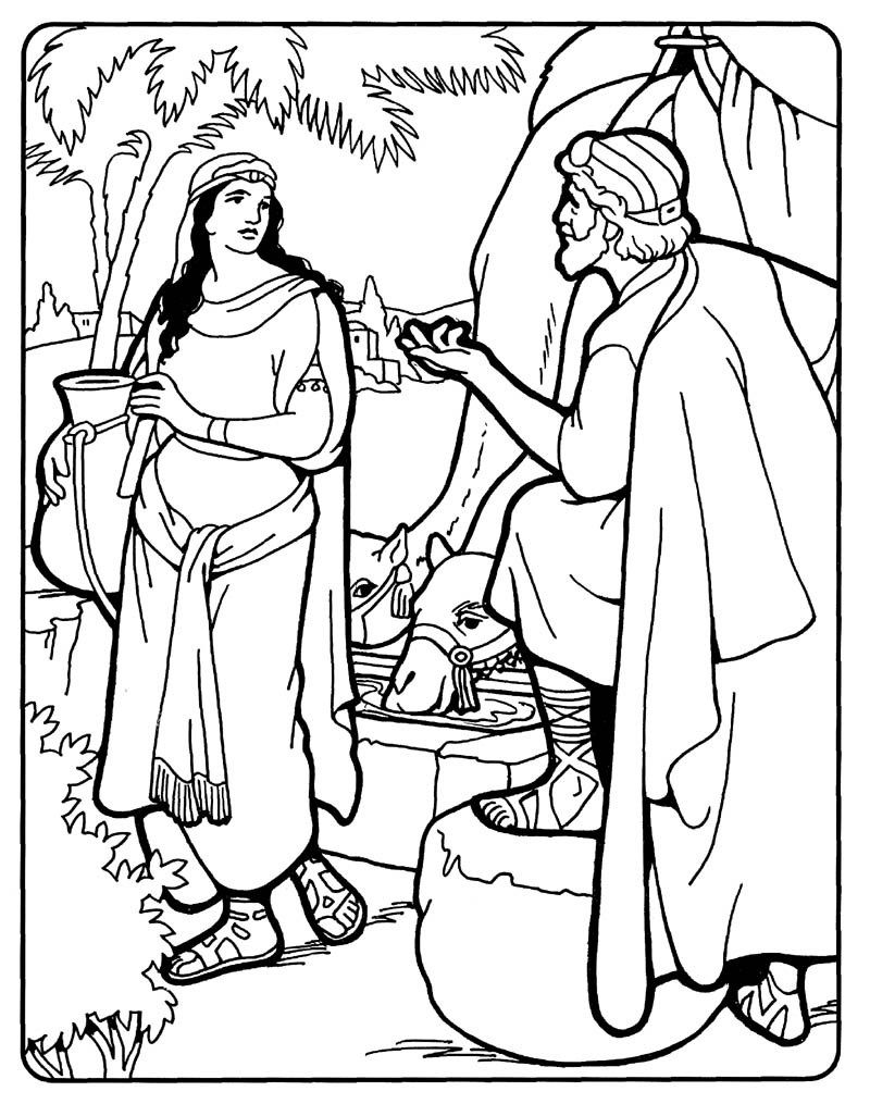 Pioneering Isaac And Rebekah Coloring Page Abraham Finds A Wife 800x1015 Pioneering Isaac And Rebekah Coloring Page Abraham Finds A Wife