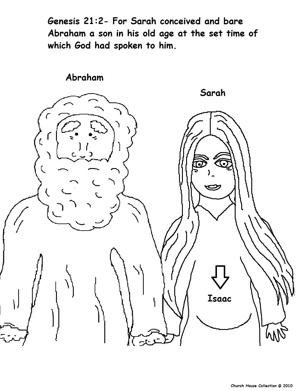 Isaac Is Born Coloring Pages