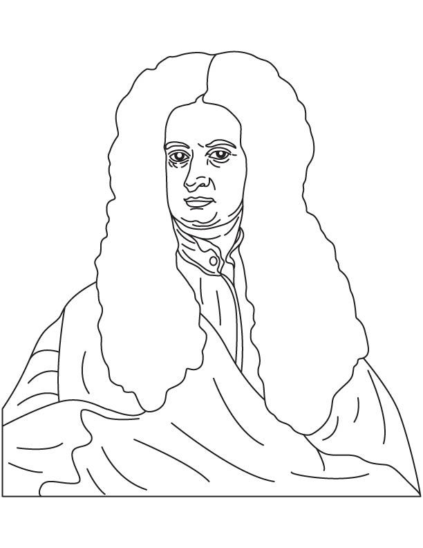 612x792 Sir Isaac Newton Coloring Page Mystery Of History 3