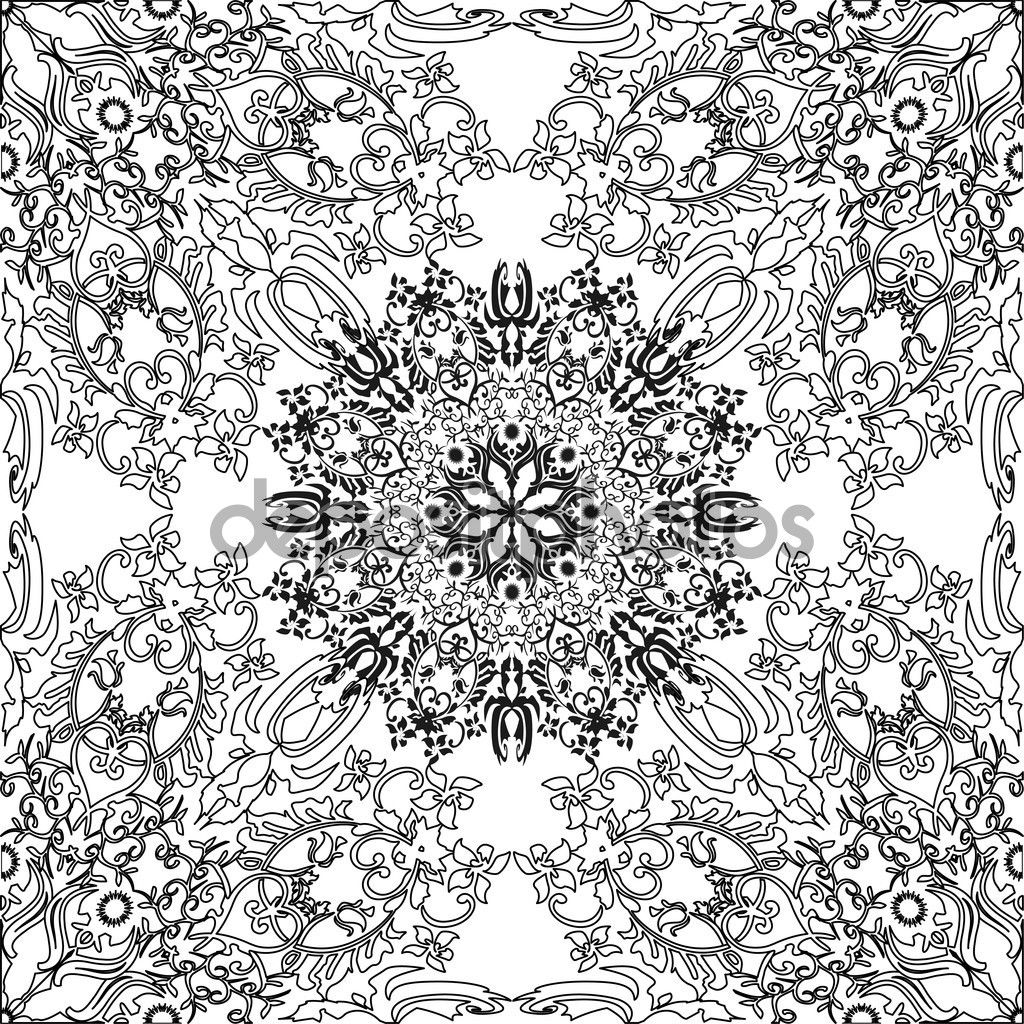 1024x1024 Best Islamic Pattern Coloring Page Printable Picture For Art