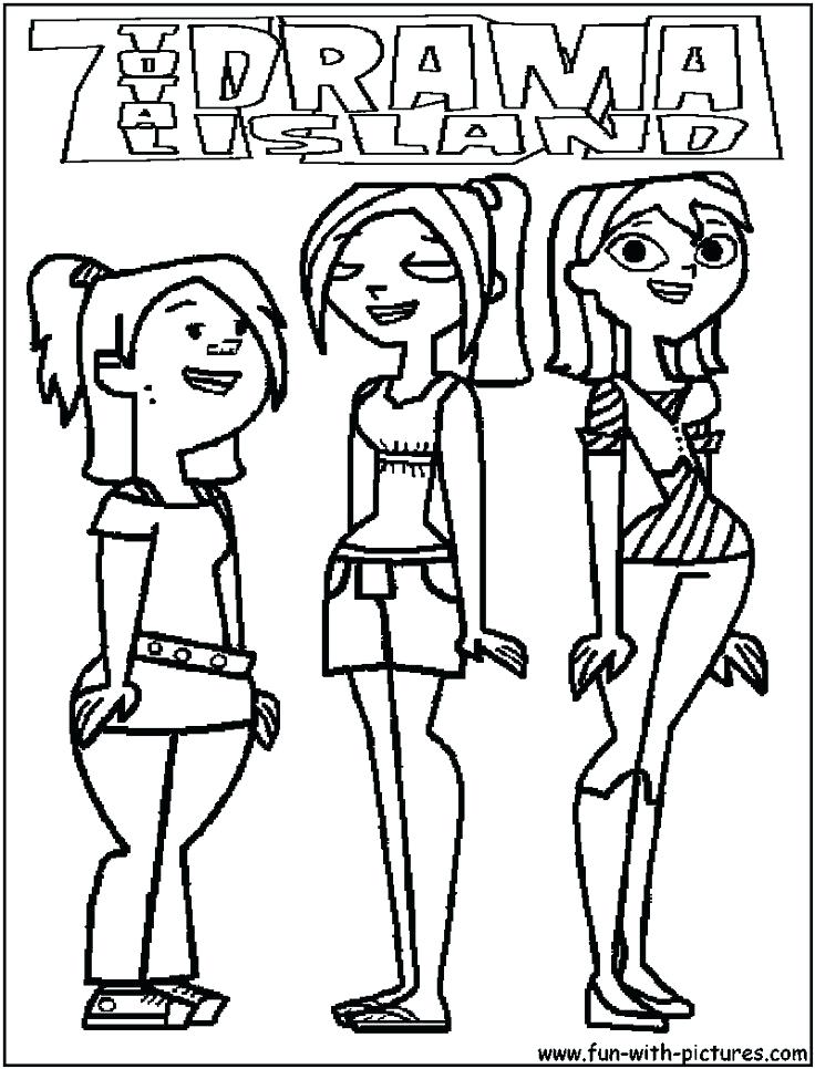 736x966 Total Drama Island Coloring Total Drama Island Coloring Pages 4