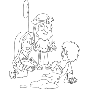 300x300 People Of Israel Called The Bread Manna Coloring Page