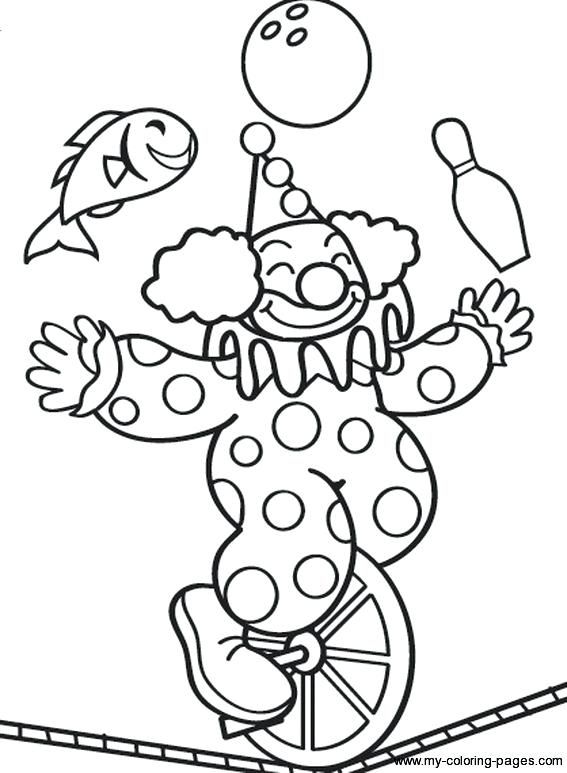 Clown Coloring Pages Printable Circus Coloring Book Plus Printabl 567x773 Clown Coloring Pages Printable Circus Coloring Book Plus Printabl