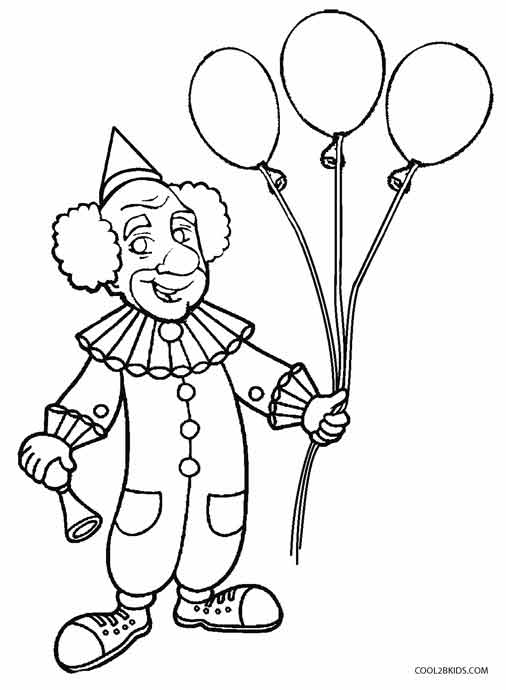 Printable Clown Coloring Pages For Kids Cool2bkids 506x690 Printable Clown Coloring Pages For Kids Cool2bkids