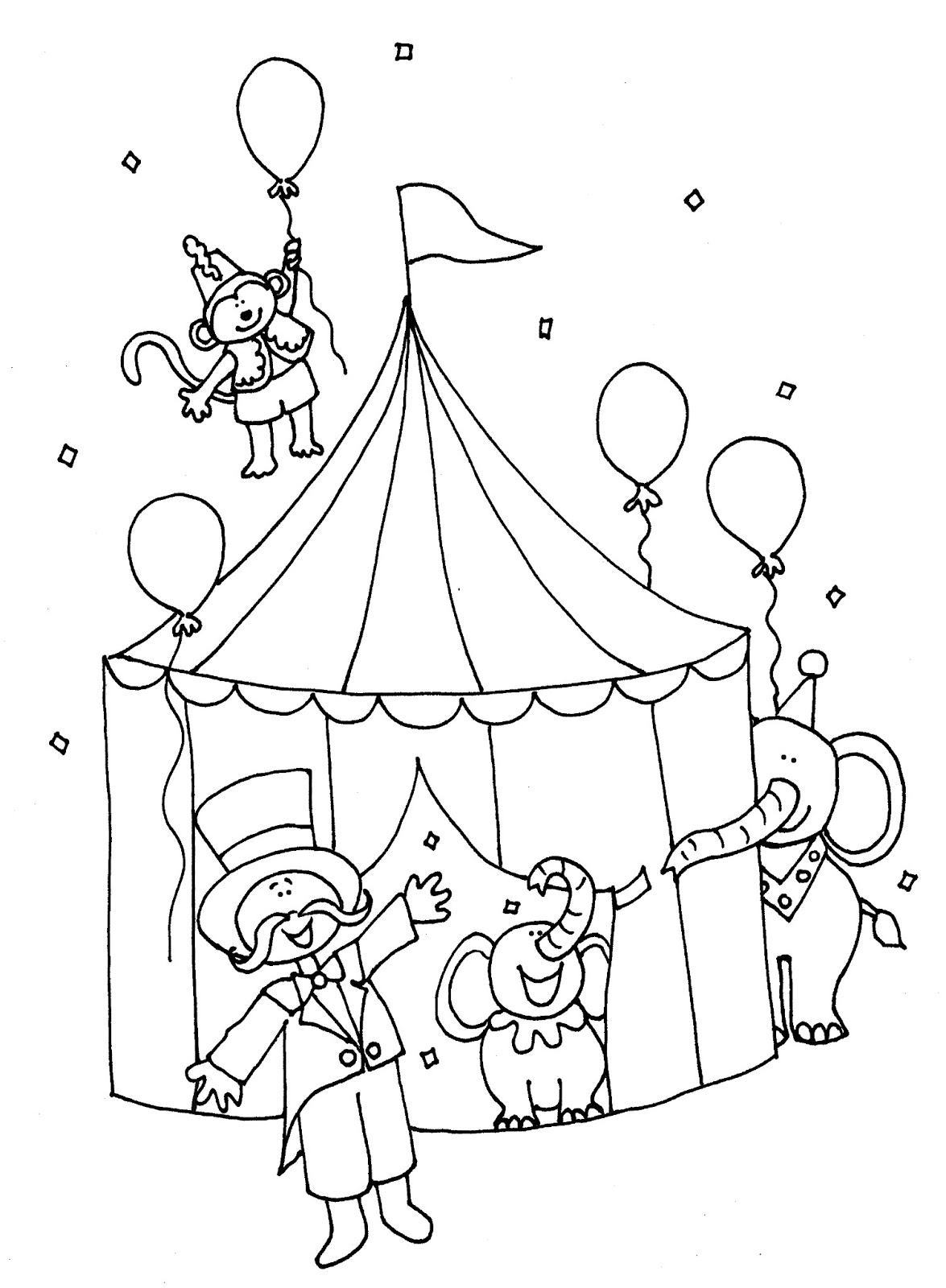 Circus Coloring Pages For Preschool 1175x1600 Circus Coloring Pages For Preschool