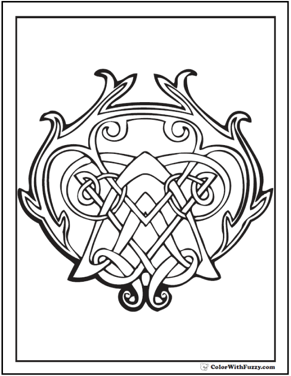 90 Celtic Coloring Pages Irish, Scottish, Gaelic 590x762 90 Celtic Coloring Pages Irish, Scottish, Gaelic