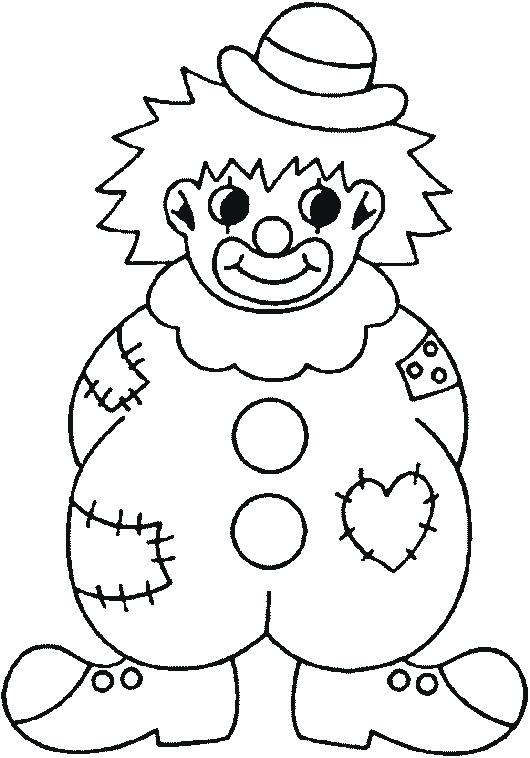 530x758 Clown Coloring Pages For Preschoolers Clown Coloring Pages