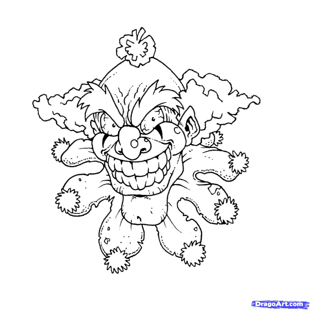 1250x1250 Delivered Clown Coloring Pages For Adults Sheet 24709 1250 Roi
