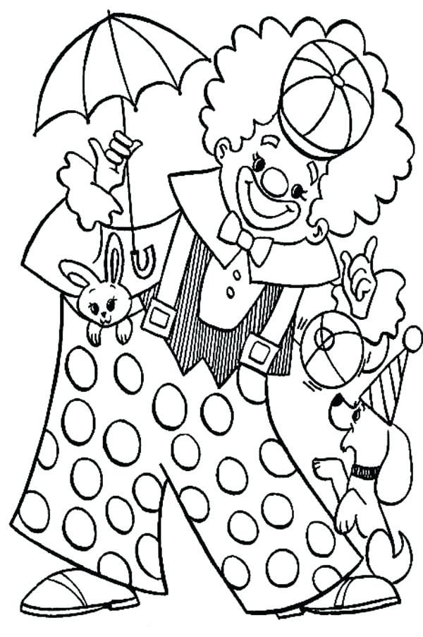 600x902 Circus Coloring Pages Printable Clown Coloring Pages Coloring