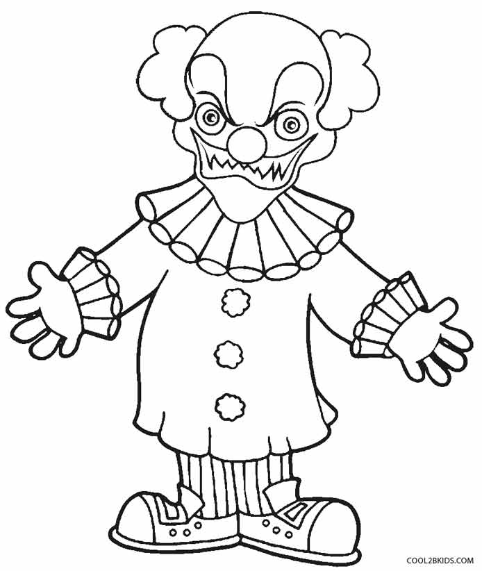 694x822 Printable Clown Coloring Pages For Kids Cool2bkids