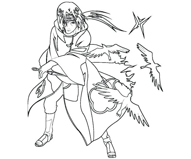 Itachi Uchiha Coloring Pages 650x541 Itachi Uchiha Coloring Pages