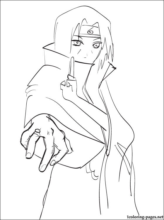 Itachi Uchiha Naruto Coloring Page Coloring Pages 560x750 Itachi Uchiha Naruto Coloring Page Coloring Pages