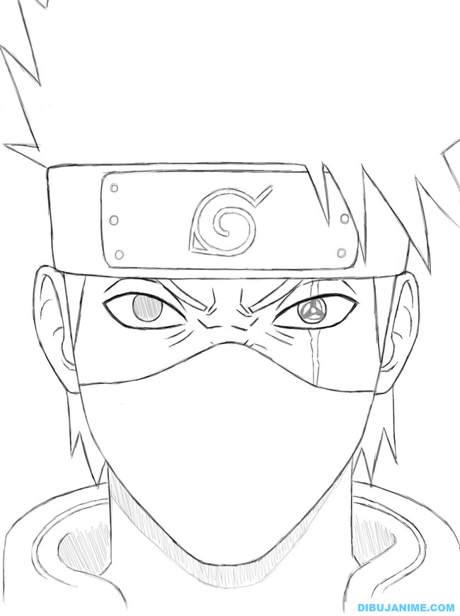 Naruto Kakashi Coloring Page 650x870 Naruto Kakashi Coloring Page