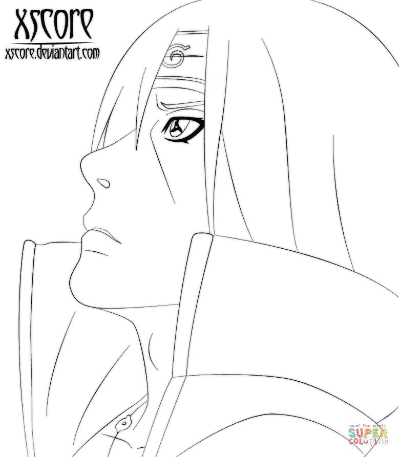 Uchiha Itachi Cartoon Coloring Page 779x893 Uchiha Itachi Cartoon Coloring Page