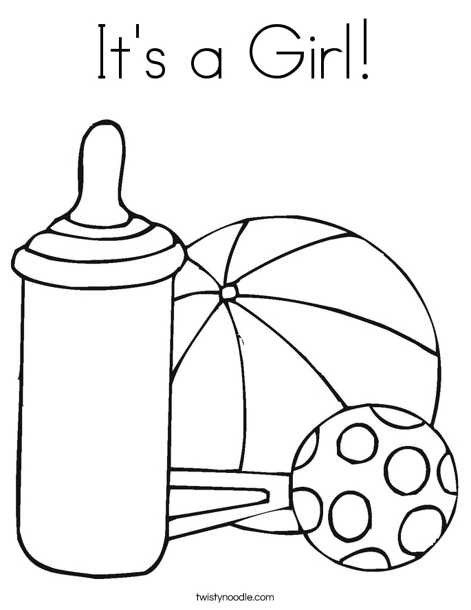 It's A Girl Coloring Page 685x886 It's A Girl Coloring Page