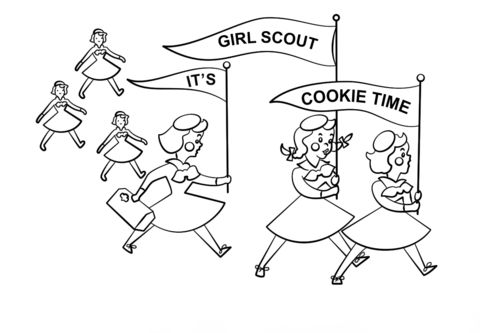 Its Girl Scout Cookie Time Coloring Page On Girl Scout Cookie 480x333 Its Girl Scout Cookie Time Coloring Page On Girl Scout Cookie