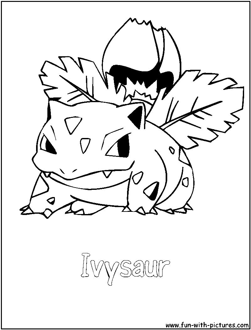 Ivysaur Coloring Page 800x1050 Ivysaur Coloring Page