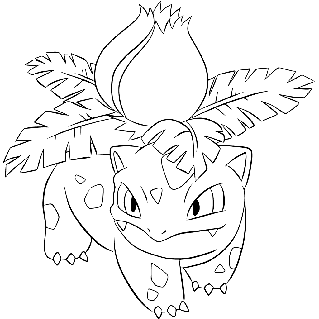 Ivysaur Pokemon Outline Coloring 1024x1024 Ivysaur Pokemon Outline Coloring