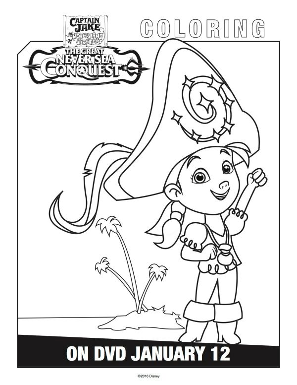 600x776 Disney Captain Jake And The Neverland Pirates Izzy Coloring Page