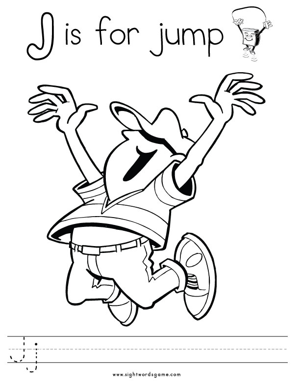 612x790 Letter J Coloring Page 1 Letters Of The Alphabet