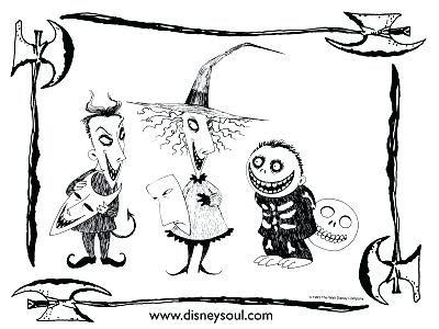 400x300 Jack Y Sally Para Colorear Jack La Para Nightmare Before Coloring